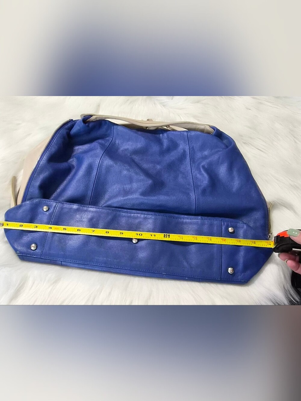 Blue Leather Hobo Shoulder Bag by Furla - Picture 6 of 8